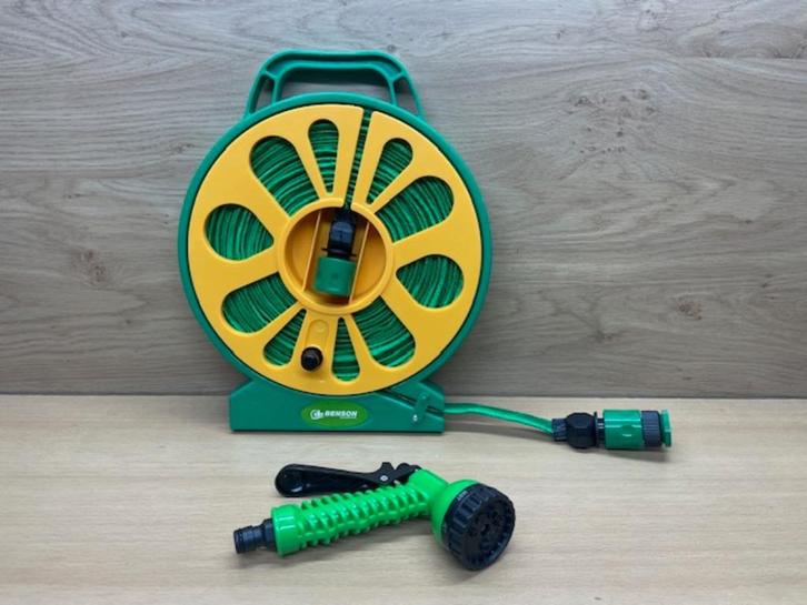 Tuinslangset op haspel compact 15m., Tuin en Terras, Tuinslangen, Nieuw, Tuinslang, Ophalen of Verzenden