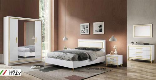 Slaapkamer set Gold Hoogglans-LED Gratis-Aanbieding, Huis en Inrichting, Slaapkamer | Complete slaapkamers, Nieuw, Tweepersoons