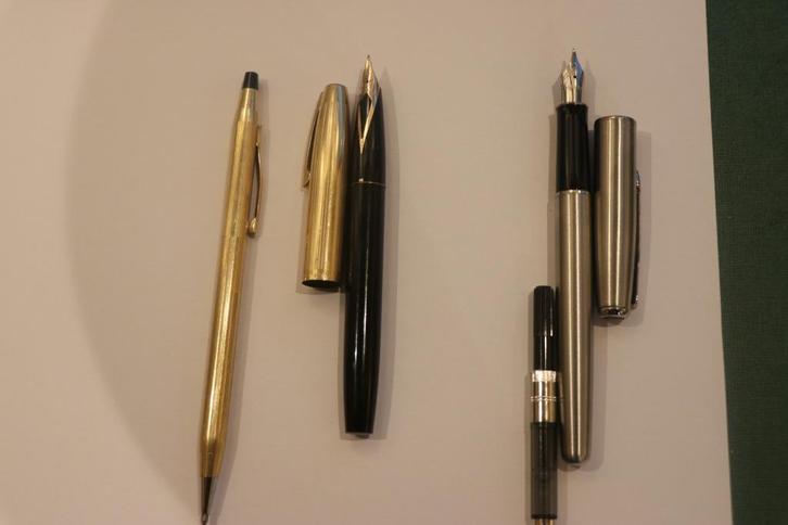 Sheaffer vulpen, Parker vulpen, Cross vulpen en ballpoint, Verzamelen, Pennenverzamelingen, Gebruikt, Vulpen, Overige merken, Ophalen of Verzenden