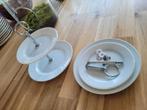 2x Etagière, wit met chroom, 15 & 12,5cm., Ophalen, Zo goed als nieuw