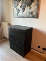 Zwarte Malm Ladekast - 80x100x48 cm, Huis en Inrichting, Kasten | Ladekasten, Ophalen, Overige materialen, Gebruikt, 100 tot 150 cm