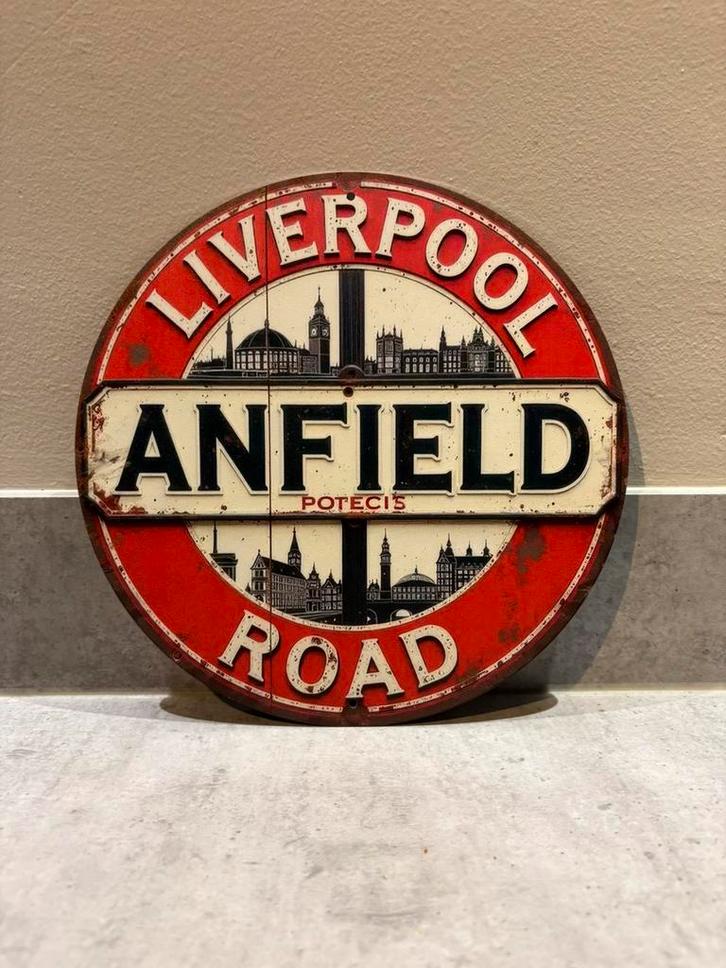 Mancave Bar Café Wanddecoratie metalen bordje Liverpool, Verzamelen, Sportartikelen en Voetbal, Overige typen, F.C. Utrecht, Ophalen of Verzenden