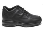 Hogan Zwarte Leren Sneakers met Gewatteerd, Ophalen of Verzenden, Zwart, Hogan, Sneakers of Gympen