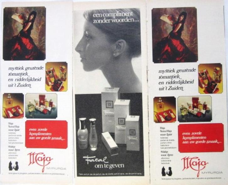31 vintage advertenties reclames parfums 1975-80 geuren, Verzamelen, Merken en Reclamevoorwerpen, Gebruikt, Overige typen, Verzenden