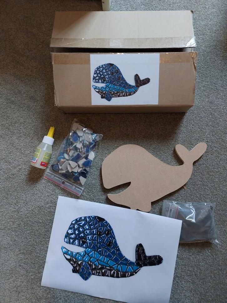 Glinsterende Walvis Mozaïek Knutselset, Hobby en Vrije tijd, Knutselen, Nieuw, Knutselwerk, Ophalen of Verzenden