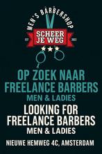 Wanted freelance Barbers. Stoelverhuur, Knippen