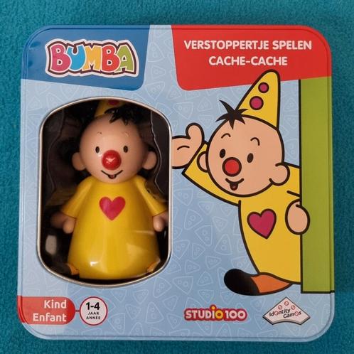Bumba verstoppertje spelen in blik, Kinderen en Baby's, Speelgoed | Babyspeelgoed, Gebruikt, Overige typen, Met geluid, Ophalen of Verzenden