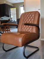 Fauteuil bruin industrieel zwart z.g.a.n., Huis en Inrichting, Stoelen, Ophalen, Zo goed als nieuw, Bruin, Eén