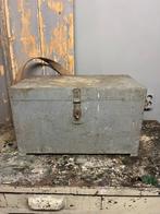 Oud houten gereedschapskist met hengsel,vintage,brocant, Minder dan 50 cm, 50 tot 100 cm, Ophalen of Verzenden, X