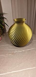 3D Geprinte Vaas - Goud & Zwart - 25cm, Kunststof, Zwart, Nieuw, Ophalen of Verzenden