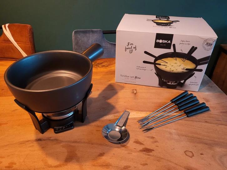 Boska Kaasfondueset - Zo goed als nieuw! (NOG BESCHIKBAAR), Witgoed en Apparatuur, Fonduesets, Zo goed als nieuw, Fondueset, Brander