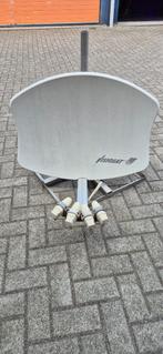 Visiosat schotel + LNB's + tegelvoet, Audio, Tv en Foto, Schotelantennes, Ophalen, Gebruikt, (Schotel)antenne, Overige merken