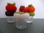 3 leuke mini potjes met haakwerk., Ophalen of Verzenden, Nieuw, Haken, Naald