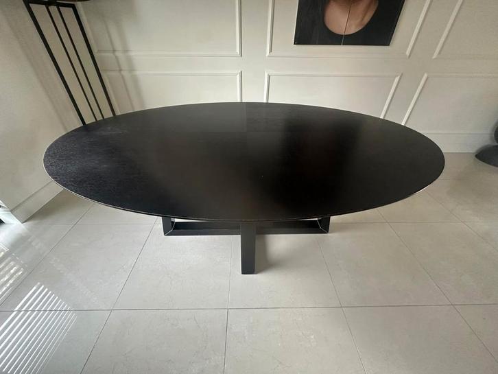Natuzzi Eettafel Ovaal 6 persoons, Italiaans Luxe Kwalitei, Huis en Inrichting, Tafels | Salontafels, Zo goed als nieuw, 75 cm of meer