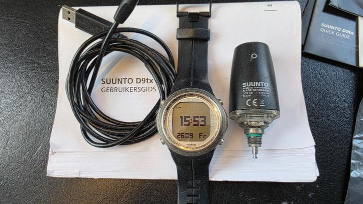 Suunto D9tx duikcomputer duikhorloge compleet, Watersport en Boten, Duiken, Gebruikt, Duikcomputer, Ophalen of Verzenden
