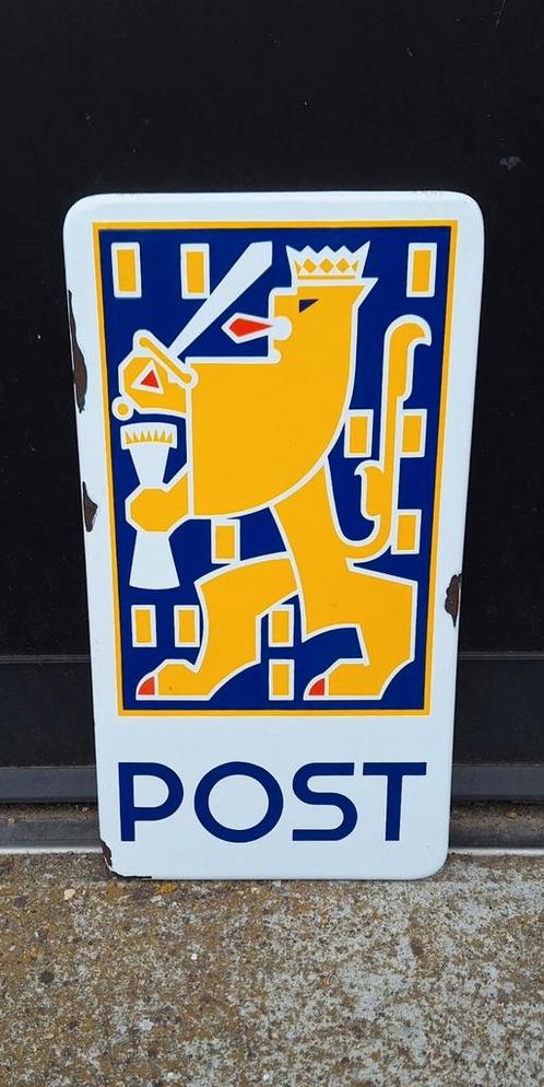 Mooi POST emaille reclamebord., Verzamelen, Merken en Reclamevoorwerpen, Gebruikt, Reclamebord, Ophalen of Verzenden