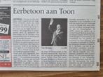 Eerbetoon aan Toon Hermans (krant 2009), Ophalen of Verzenden, 1980 tot heden, Knipsel(s)