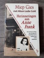 Boek : Herinneringen aan Anne Frank -- Miep Gies / A.L. Gold, Gelezen, Miep Gies / Alison L Gold, Ophalen of Verzenden, Tweede Wereldoorlog
