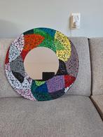 Spiegel met mozaïek rand., Huis en Inrichting, Ophalen, Minder dan 50 cm, Rond, Zo goed als nieuw