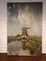 Reproductie op canvas: Molen aan een poldervaart - Gabriël, Antiek en Kunst, Kunst | Schilderijen | Abstract, Ophalen of Verzenden