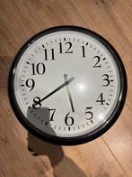 Bravur Wandklok Zwart - 59 cm, Ophalen, Nieuw, Analoog, Wandklok