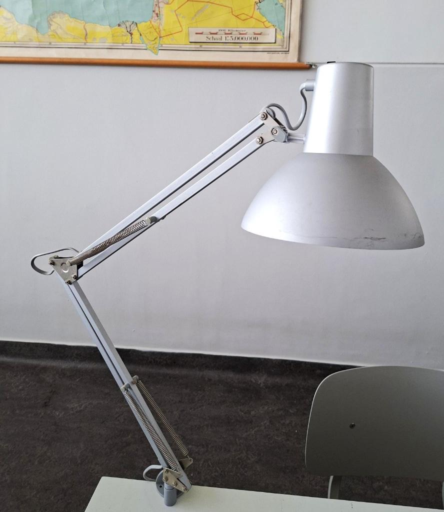 grijze Massive bureaulamp architectenlamp industrieel design, Huis en Inrichting, Lampen | Tafellampen, Gebruikt, Ophalen of Verzenden