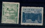 A108A) 1924 Denemarken 2 x oude vignetten, Ophalen of Verzenden, Denemarken, Postfris