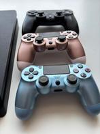 PlayStation 4 Slim 400 GB + 3 Controllers + Games, Ophalen, 1 TB, Met 3 controllers of meer, Slim