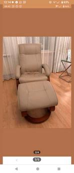 Stressless relax stoel met voetenbankje dmv gasveer, Huis en Inrichting, Fauteuils, Ophalen, Gebruikt, Leer