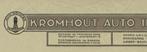 AUTO FACT. FA. KROMHOUT 1938 UNICUM, Ophalen of Verzenden, Gebruikt, Overige typen