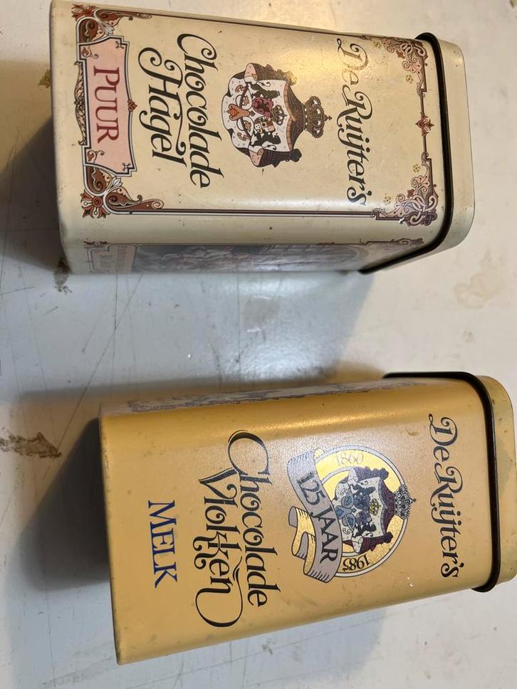 De Ruijter Vintage Blikken - Hagelslag & Vlokken, Verzamelen, Blikken, Gebruikt, Overige, Ophalen of Verzenden