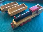 Jaren 70: Leuke houten speelgoed trein, Overige merken, Gebruikt, Ophalen of Verzenden, Groter dan 1:32