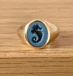 Zegelring goud met gravure, Sieraden, Tassen en Uiterlijk, Ringen, Verzenden, Met edelsteen, Dame, Goud