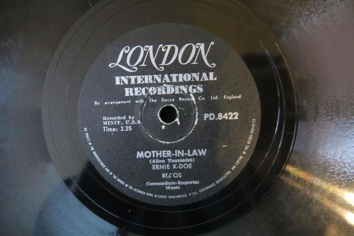Ernie K-Doe Mother-in-law 78 toeren jukebox Doo Wop Seeburg, Cd's en Dvd's, Vinyl Singles, Gebruikt, Overige typen, Pop, 10 inch