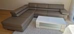 Ewald Schillig - Leder banken / Leather sofa with free table, Huis en Inrichting, Banken | Bankstellen, Ophalen, 250 tot 300 cm