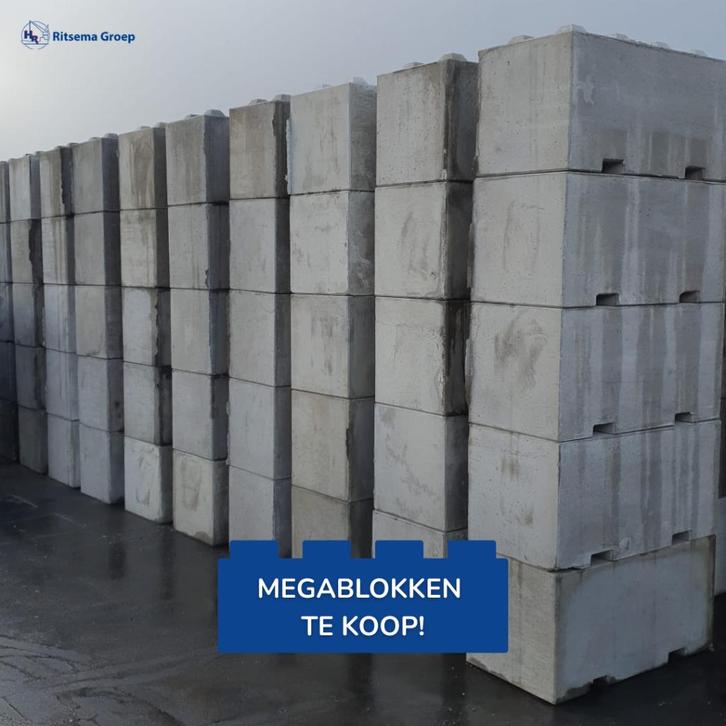 Megablokken | stapelblokken | betonblokken te koop!, Tuin en Terras, Bielzen en Borders, Nieuw, Blok, Beton, 50 cm of meer, 100 tot 200 cm