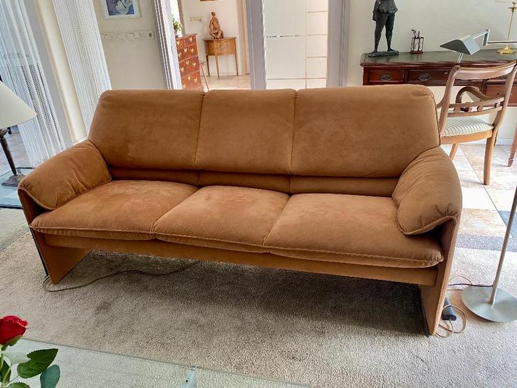 Bank en fauteuil Leolux Bora Bora, Huis en Inrichting, Banken | Bankstellen, Zo goed als nieuw, Rechte bank, Driepersoons, 200 tot 250 cm