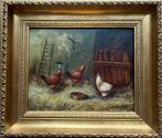Olieverf “kippen”, Antiek en Kunst, Ophalen