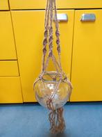 Bloempot in macrame hanger, Tuin en Terras, Bloempotten, Ophalen, Rond, Aardewerk, Minder dan 25 cm