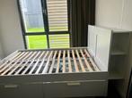 BRIMNES ikea bed met opslag, Huis en Inrichting, Slaapkamer | Bedden, Ophalen, Wit, 140 cm, Zo goed als nieuw