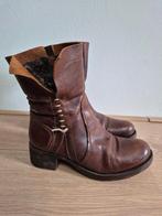 Sch112 - Bruine leren gevoerde Red-Rag laarzen mt 40 (1), Kleding | Dames, Schoenen, Ophalen of Verzenden, Zo goed als nieuw, Bruin