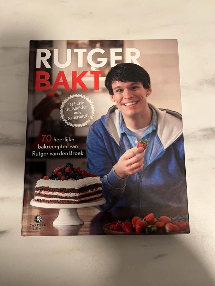 Rutger van den Broek - Rutger bakt, Boeken, Kookboeken, Zo goed als nieuw, Taart, Gebak en Desserts, Nederland en België, Ophalen of Verzenden