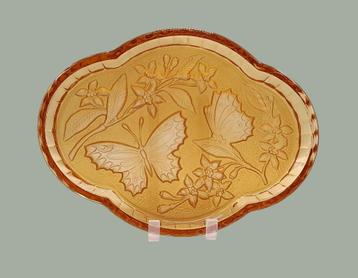 Prachtige zware glazen schaal Art Deco jaren 30  beschikbaar voor biedingen