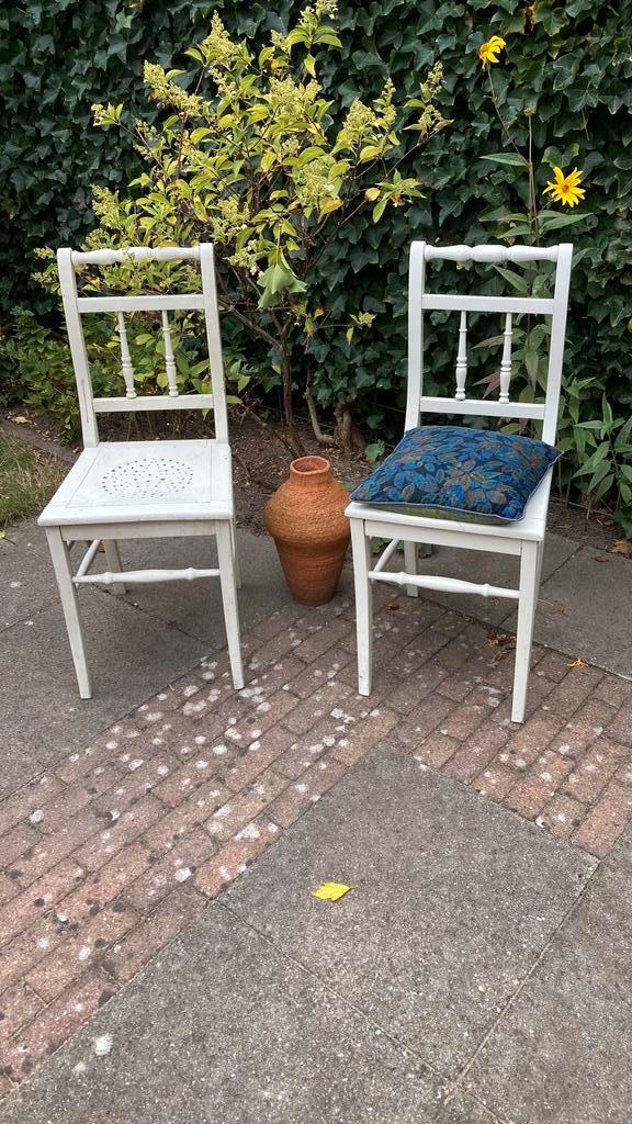 Keukenstoelen stoelen Oud- hollands wit 2, Antiek en Kunst, Antiek | Meubels | Stoelen en Banken, Ophalen