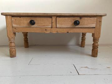 Grenen Haltafel / Salontafel met Lades beschikbaar voor biedingen