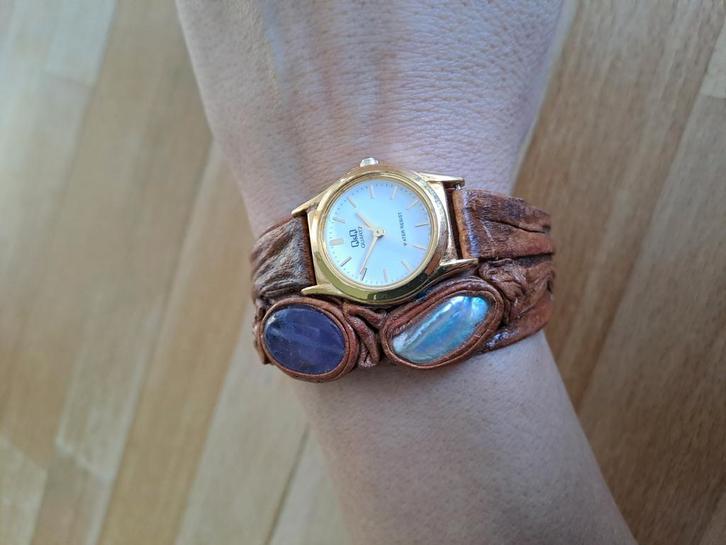 Dames horloge met natuurlijke producten en edelstenen., Sieraden, Tassen en Uiterlijk, Horloges | Dames, Zo goed als nieuw, Overige merken