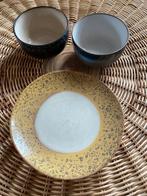 Twee kommen en twee borden Hk Living, Verzenden, Keramiek, Zo goed als nieuw, Bord(en)