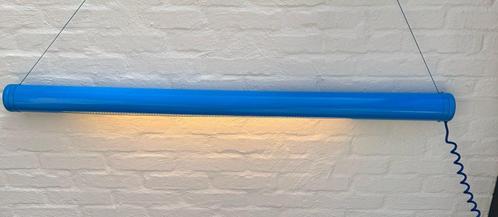 Vintage buis/Tube Hanglamp  licht blauwe ,Pop Art jaren 80, Huis en Inrichting, Lampen | Hanglampen, Zo goed als nieuw, Minder dan 50 cm
