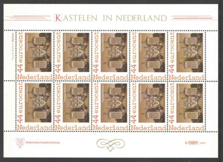 Kastelen in Nederland: Kasteel Weldam, Markelo, Postzegels en Munten, Postzegels | Nederland, Postfris, Na 1940, Ophalen of Verzenden