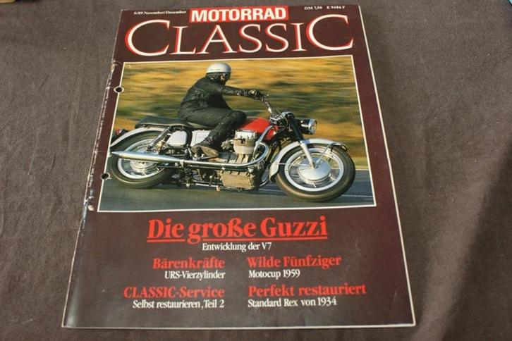 Motorrad Classic nov 1989 Moto Guzzi V7 Standard Horex, Boeken, Motoren, Gelezen, Ophalen of Verzenden